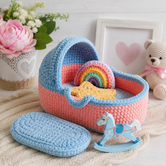 Baby Cradle Crochet Pattern (Digital Download)