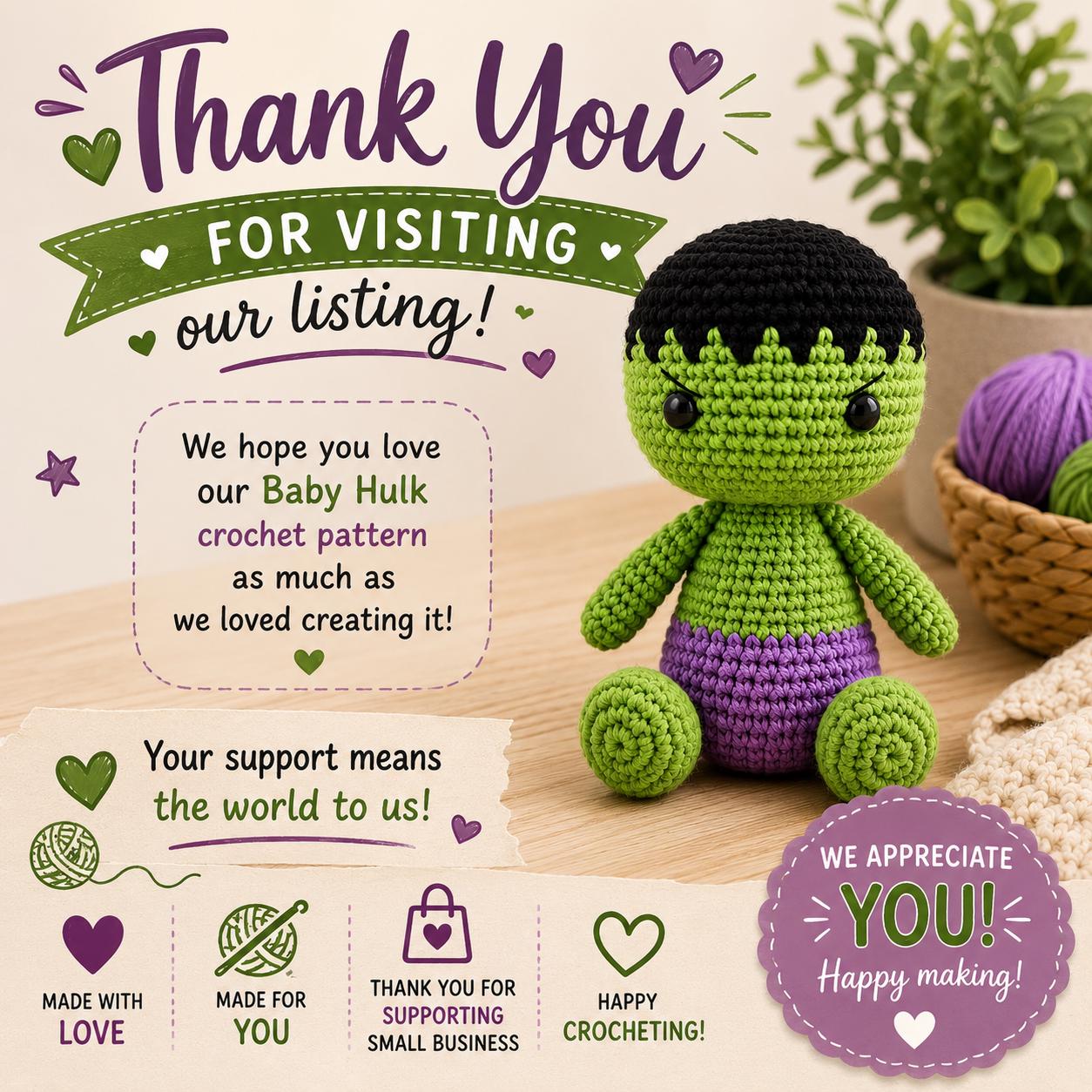 Baby Hulk Crochet Pattern (Digital Download)