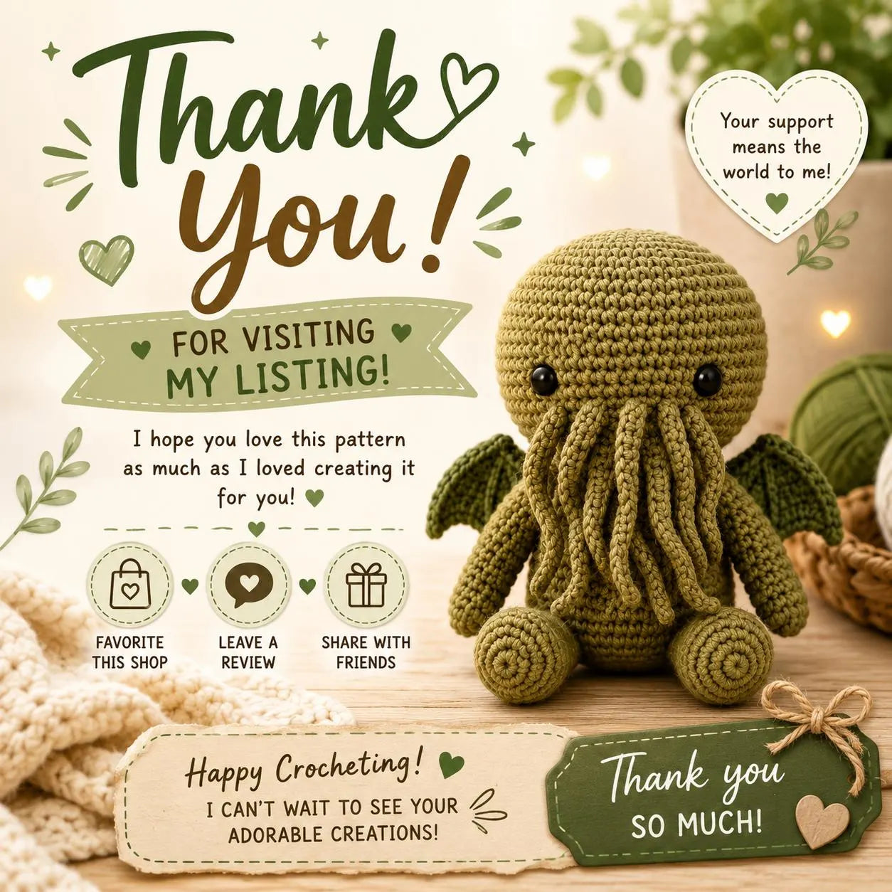 Baby Cthulhu Crochet Pattern (Digital Download)