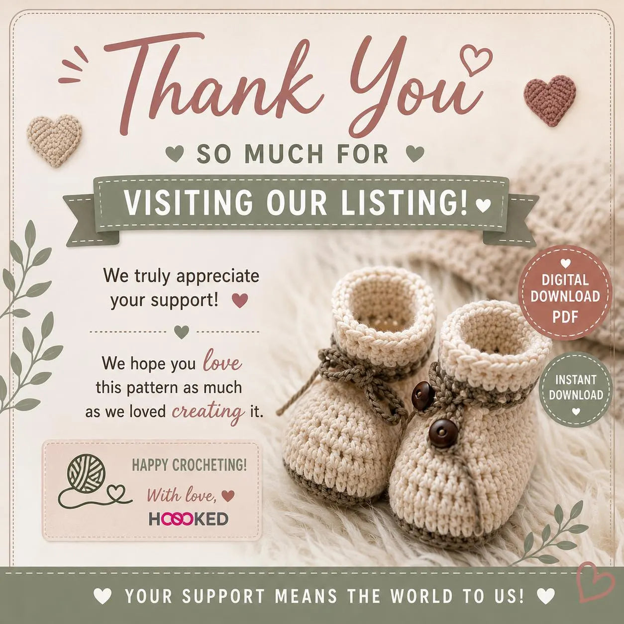 Baby Shoes Ivelle Crochet Pattern (Digital Download)