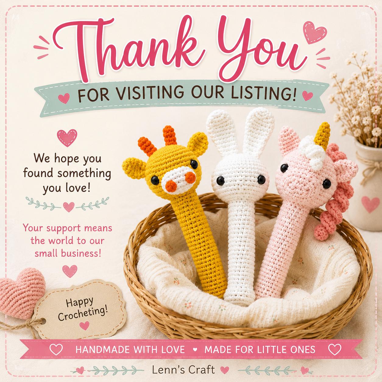 Baby Rattle Crochet Pattern (Digital Download)