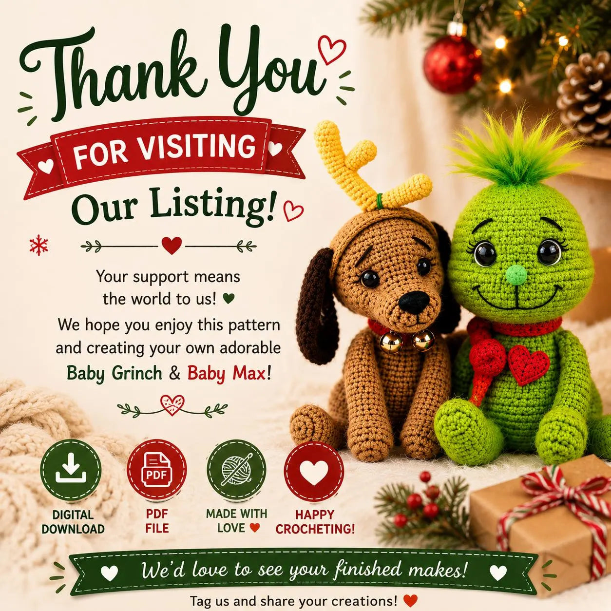 Baby Grinch Crochet Pattern (Digital Download)