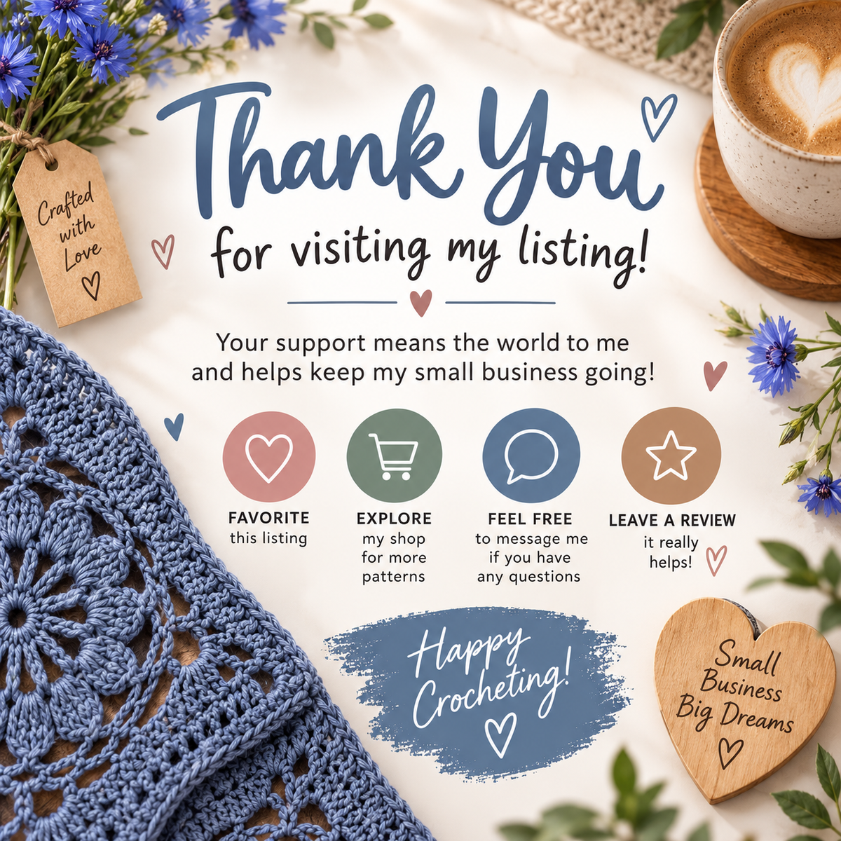 Cornflower Sweater Crochet Pattern (Digital Download)