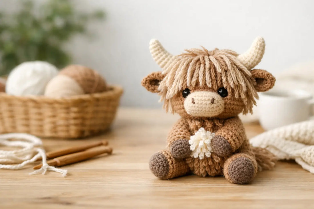 Highland Cow Crochet Pattern PDF for Cozy Makes