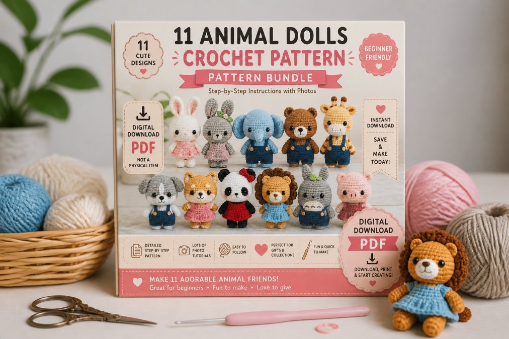 Beginner Friendly Animal Doll Crochet Patterns