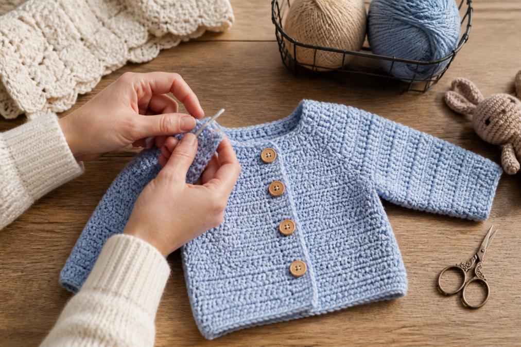 How to Crochet a Baby Sweater for Beginners