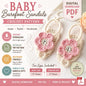Baby Barefoot Sandals Crochet Pattern PDF, Baby Flower Sandals, Infant Barefoot Sandals, Toddler Sandals Crochet Pattern, Instant Download