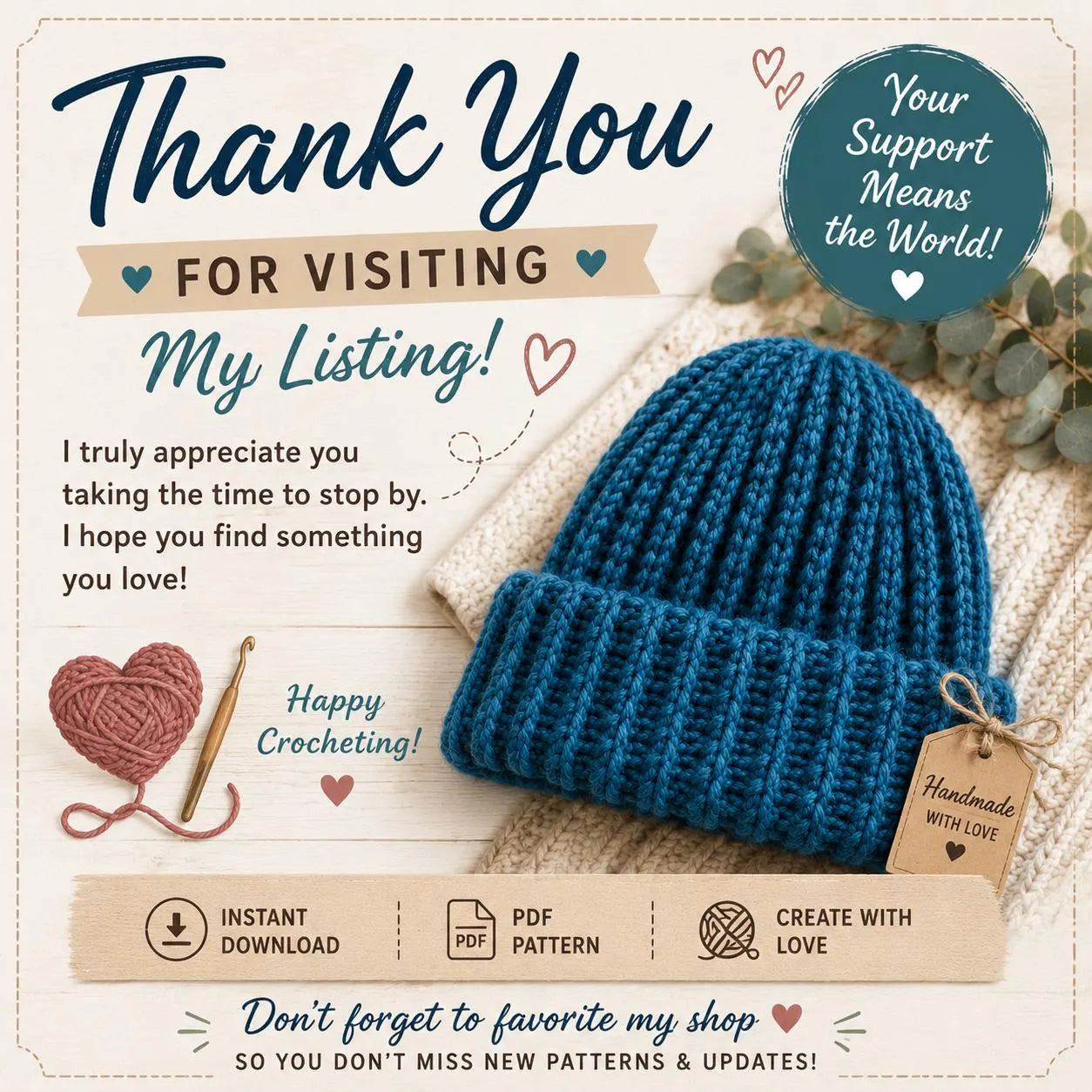 Winter Is Coming Beanie Crochet Pattern PDF, Beginner Ribbed Beanie Pattern, Knit Look Crochet Hat, Easy Winter Hat Tutorial.