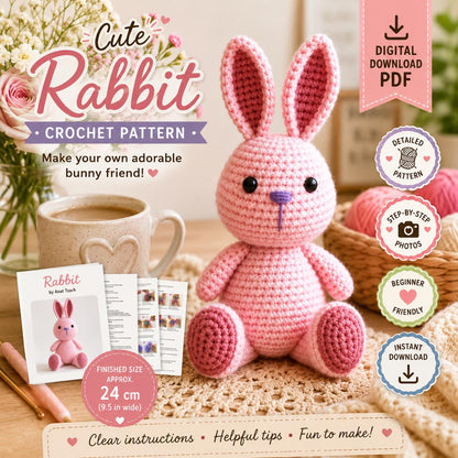 Crochet Rabbit Amigurumi Pattern (Digital Download)