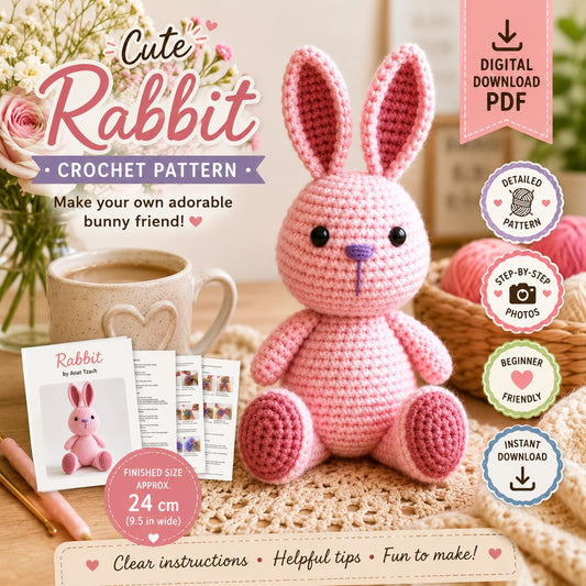 Crochet Rabbit Amigurumi Pattern (Digital Download)