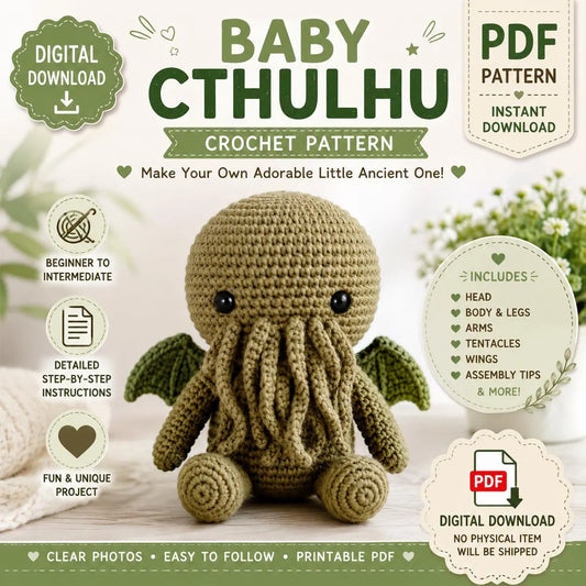 Baby Cthulhu Crochet Pattern (Digital Download)