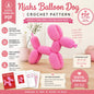 Balloon Dog Crochet Pattern PDF, Amigurumi Balloon Animal, Plush Dog Crochet Pattern, Instant Digital Download, DIY Stuffed Toy.