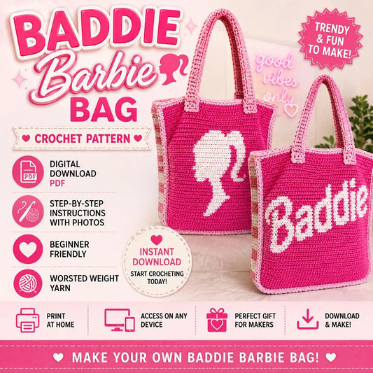 Baddie Barbie Bag Crochet Pattern (Digital Download)