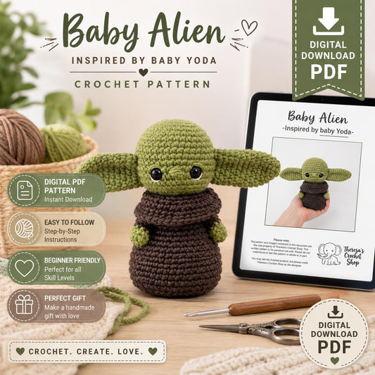 Baby Alien Crochet Pattern (Digital Download)