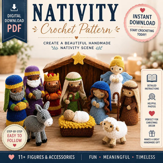 Crochet Nativity Scene Pattern Bundle (Digital Download)