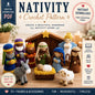 Crochet Nativity Scene Pattern Bundle PDF  Amigurumi Christmas Set Mary Joseph Baby Jesus Wise Men Angel Shepherd Animals | Digital Download
