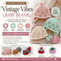 Vintage Vibes Baby Beanie Crochet Pattern PDF, Baby Hat Crochet Pattern, Newborn Beanie Preemie Hat Pattern, Earflap Beanie Instant Download
