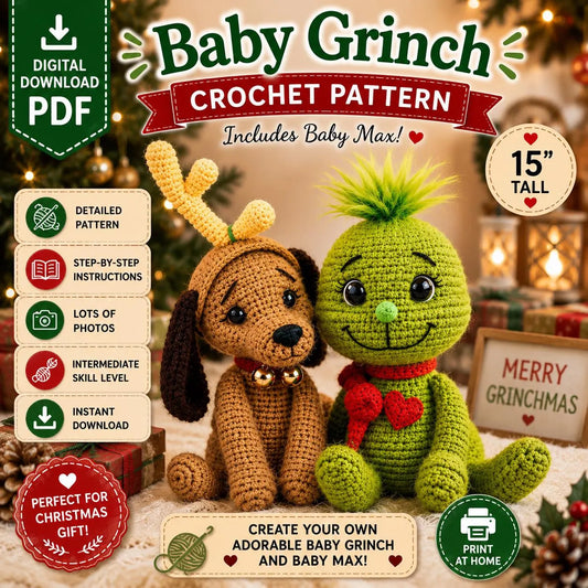 Baby Grinch Crochet Pattern (Digital Download)