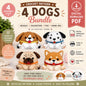 4 Dogs Crochet Pattern Bundle PDF (Digital Download)