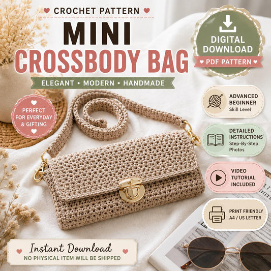 Mini Crossbody Bag Crochet Pattern (Digital Download)
