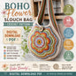 Boho Flower Slouch Bag Crochet Pattern (Digital Download)