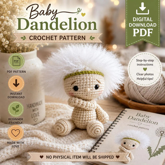 Baby Dandelion Crochet Pattern (Digital Download)