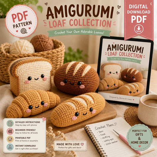Amigurumi Loaf Collection Crochet Pattern Bundle (Digital Download)