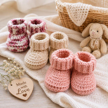 Baby Booties Crochet Pattern PDF, Easy Baby Booties Pattern, Newborn Baby Shoes, Beginner Crochet Pattern, Instant Download, 3 6 12 Months