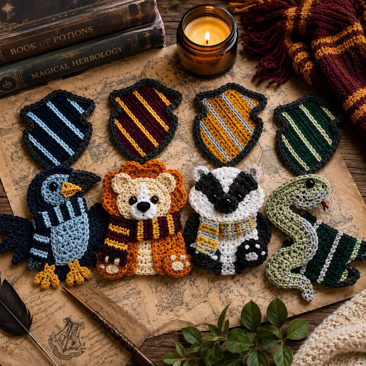 Houses of Wizardry Crochet Pattern Bundle (Digital Download)