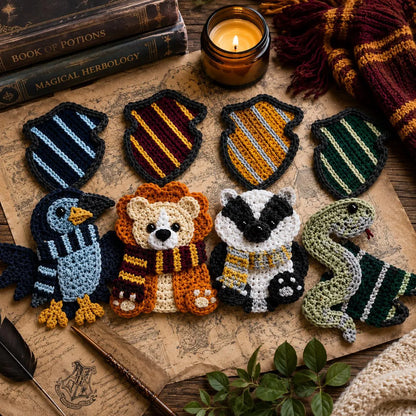 Houses of Wizardry Crochet Pattern Bundle (Digital Download)