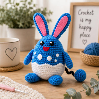 Azumarill Crochet Pattern (Digital Download)