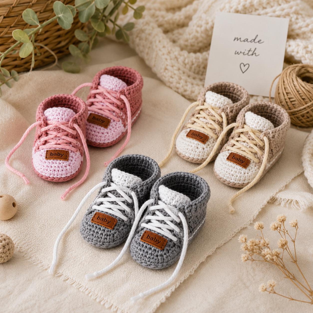 Baby Shoes Crochet Pattern (Digital Download)