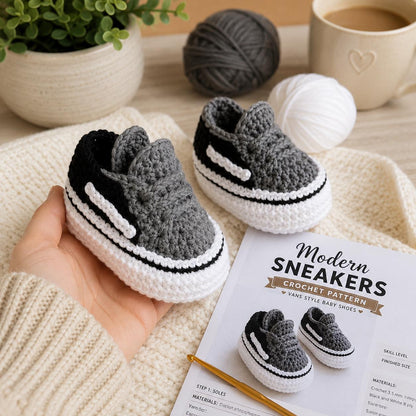 Modern Baby Vans Sneakers Crochet Pattern (Digital Download)