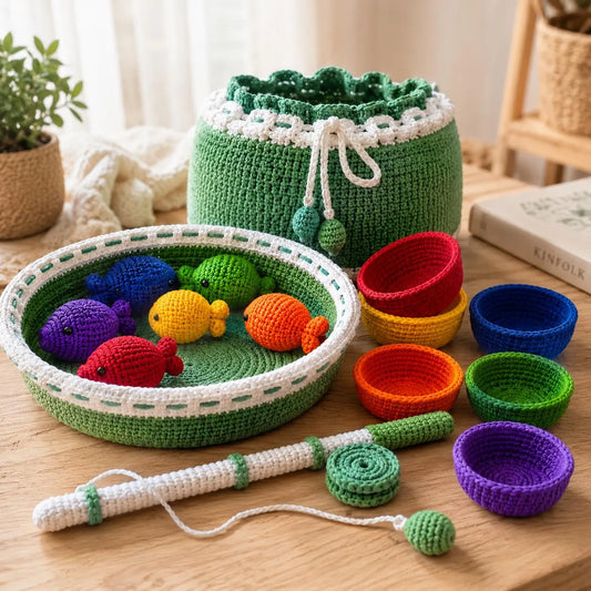 Crochet Fishing Set Pattern (Digital Download)