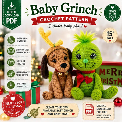 Baby Grinch Crochet Pattern (Digital Download)