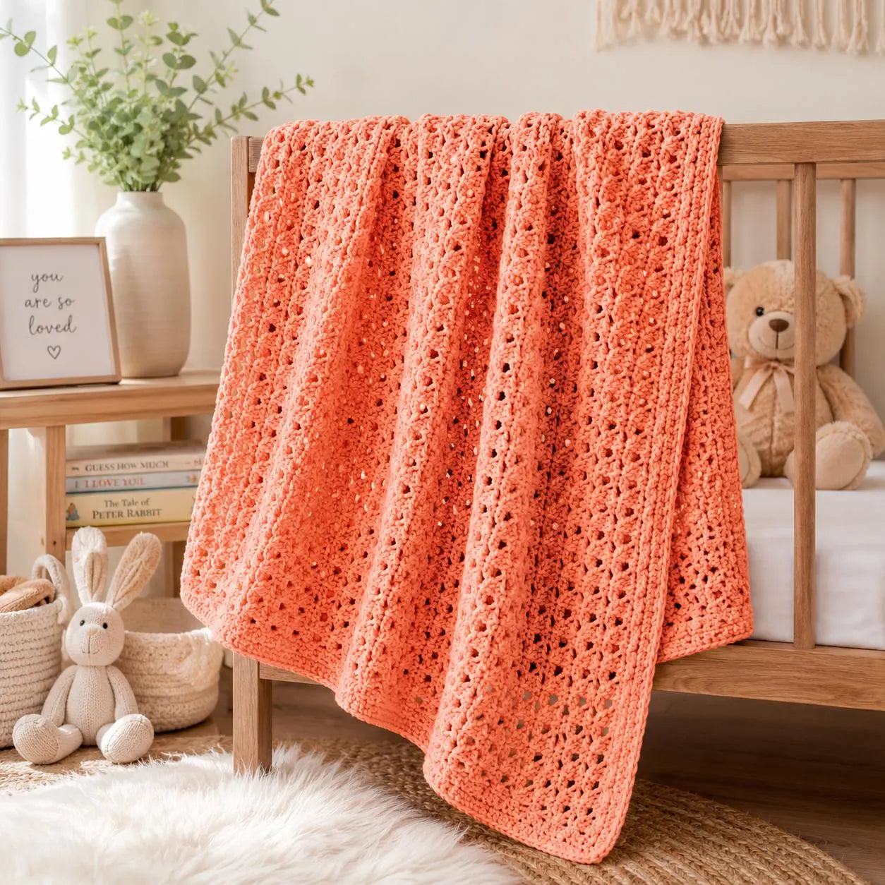 Easy Peasy Crochet Baby Blanket Pattern (Digital Download)