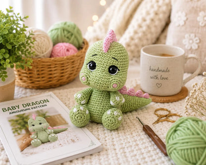 Baby Dragon Amigurumi Crochet Pattern (Digital Download)