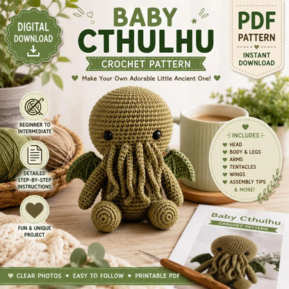 Baby Cthulhu Crochet Pattern (Digital Download)