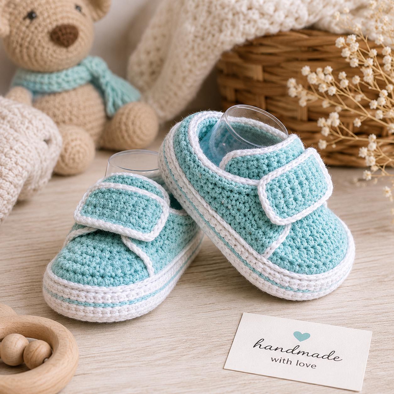 Velcro Baby Sneakers Crochet Pattern (Digital Download)