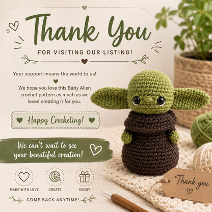 Baby Alien Crochet Pattern (Digital Download)