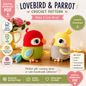 Lovebird & Parrot Crochet Pattern (Digital Download)