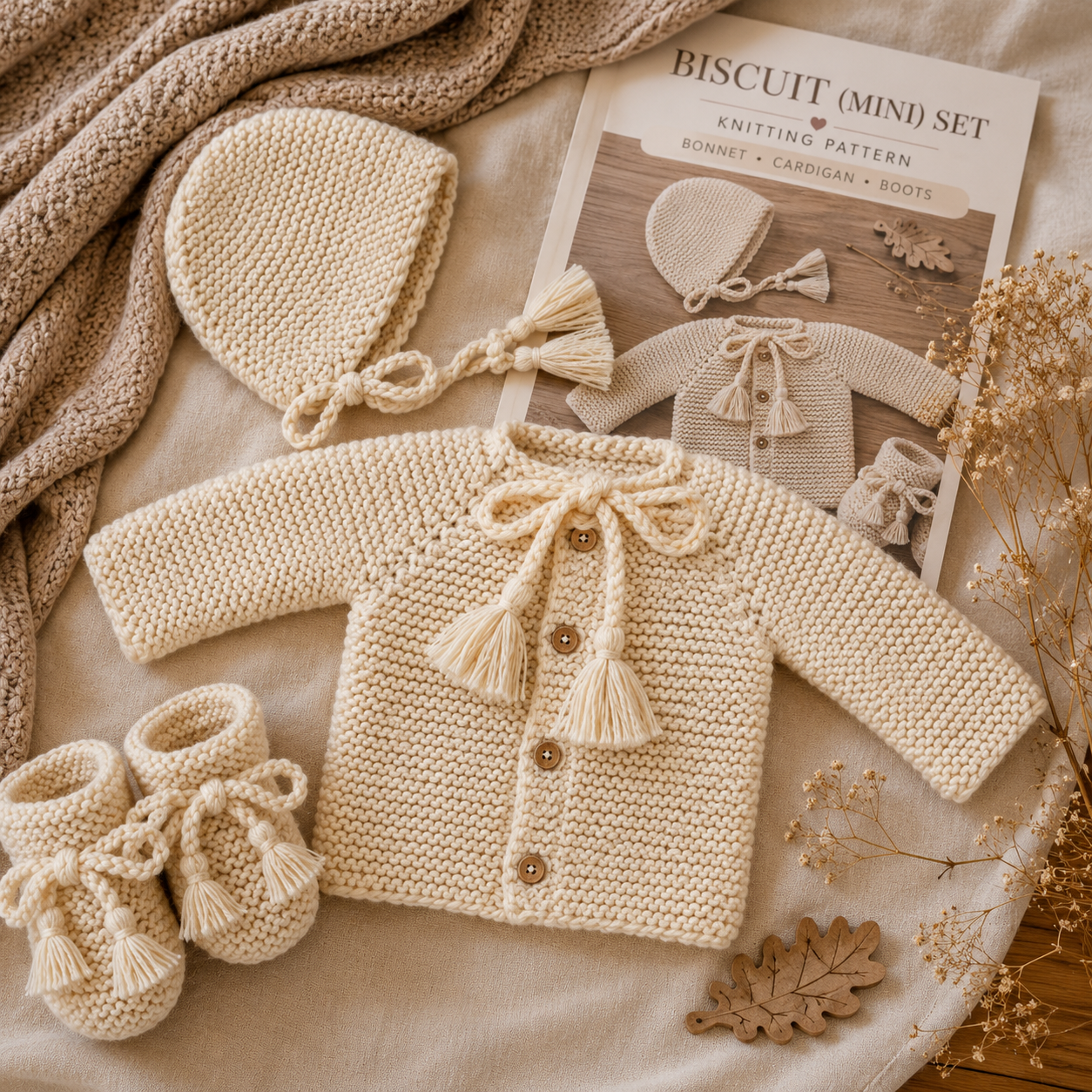 Biscuit Mini Baby Knitting Pattern (Digital Download)