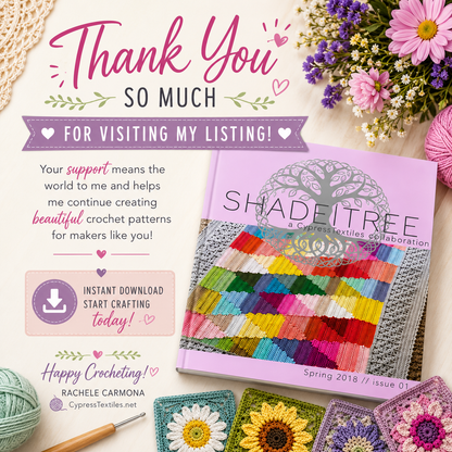 ShadeTree Crochet Blanket Patterns PDF | 5 Blanket Patterns & 4 Floral Granny Squares (Digital Download)