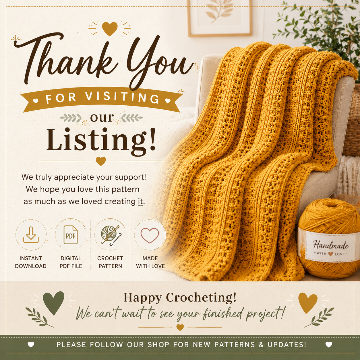 The Finley Blanket Crochet Pattern (Instant Digital Download)