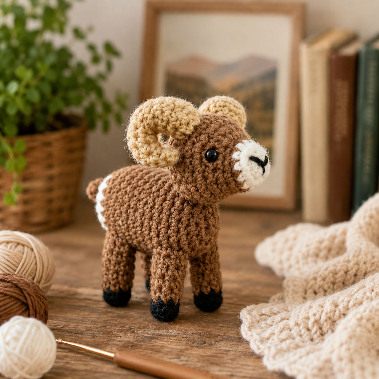 Bobby the Bighorn Sheep Crochet Pattern (Digital Download)
