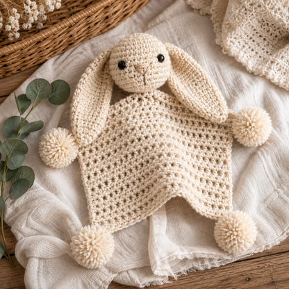 Boho Bunny Lovey Crochet Pattern (Digital Download)