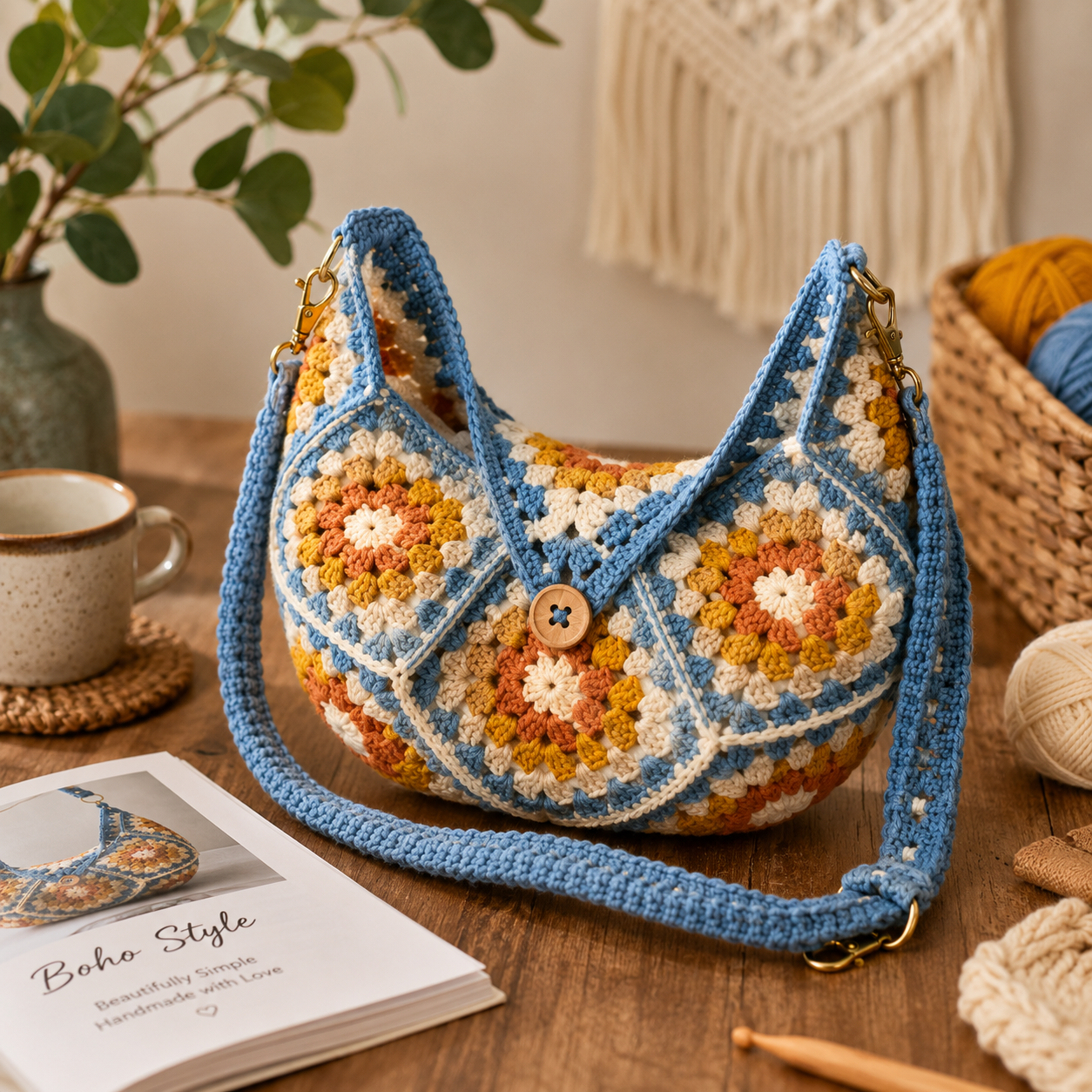 Molly Boho Bag Crochet Pattern (Instant Digital Download)
