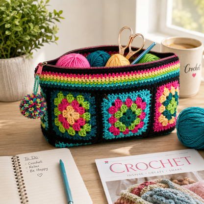 Bonita Project Bag Crochet Pattern (Instant Digital Download)