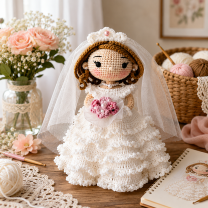 Farrah Bride Doll Crochet Pattern (Digital Download)