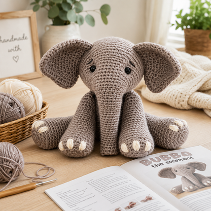 Bubba the Elephant Crochet Pattern (Digital Download)